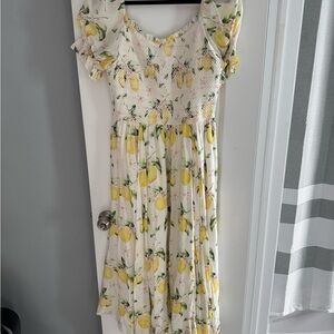 Floral Lemon Print Dress